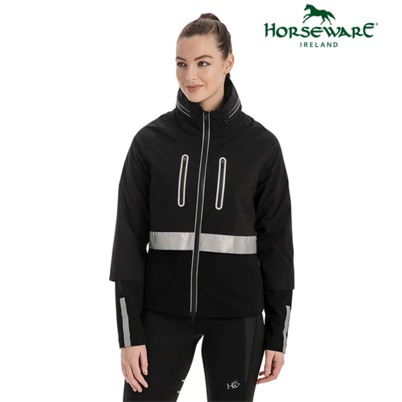 Horseware Ladies Reflective H2O Jacket - Black-5